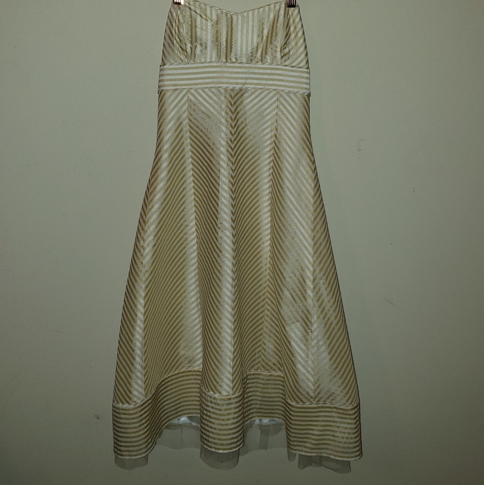 J. Crew sz 6 strapless silk tulle seersucker dress